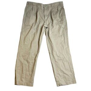 Tommy Hilfiger Mens Pants Size 44x32 Khaki Cotton Straight-Leg Classic Casual